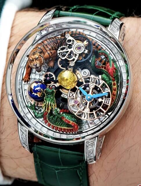 Buy Jacob & Co ASTRONOMIA SOLAR BAGUETTE DRAGON AND TIGER WHITE GOLD AS912.30.AA.AA.ABALA Replica watch
